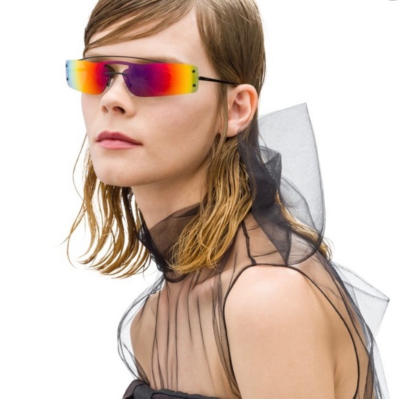 PRADA 138mm Rectangle Sunglasses Authentic! main image 6